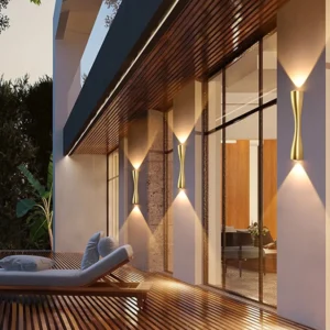 Golden Nexus Outdoor Facade Wall Light