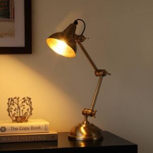 Shiny Gold Adjustable Iron Study Lamp